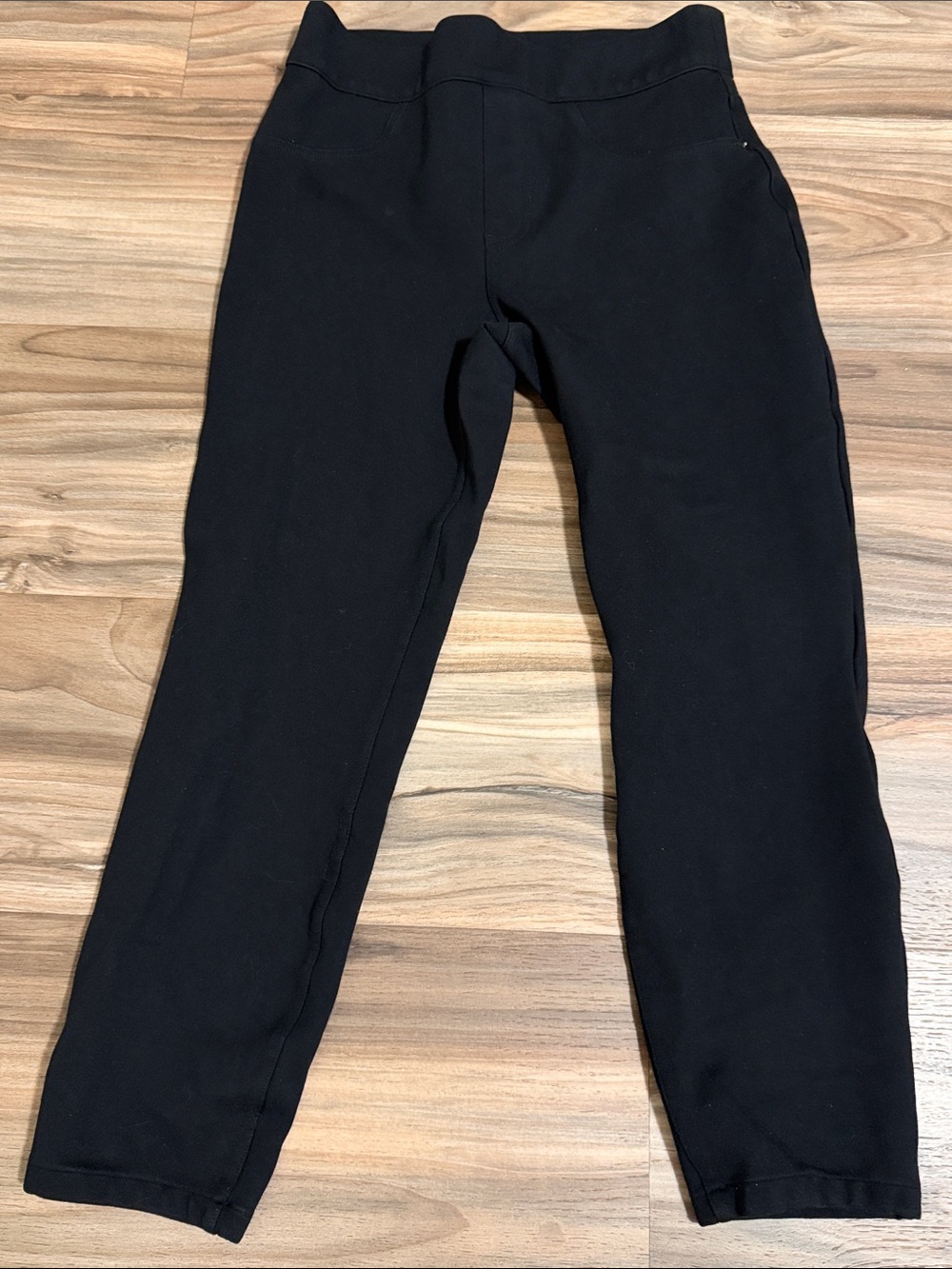 Spanx The Perfect Pant Ankle Sz. S Black Ponte Pull On Leggings Stretch Minimal